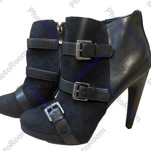 NWT Sam & Libby Kate High Heel Bootie black buckles